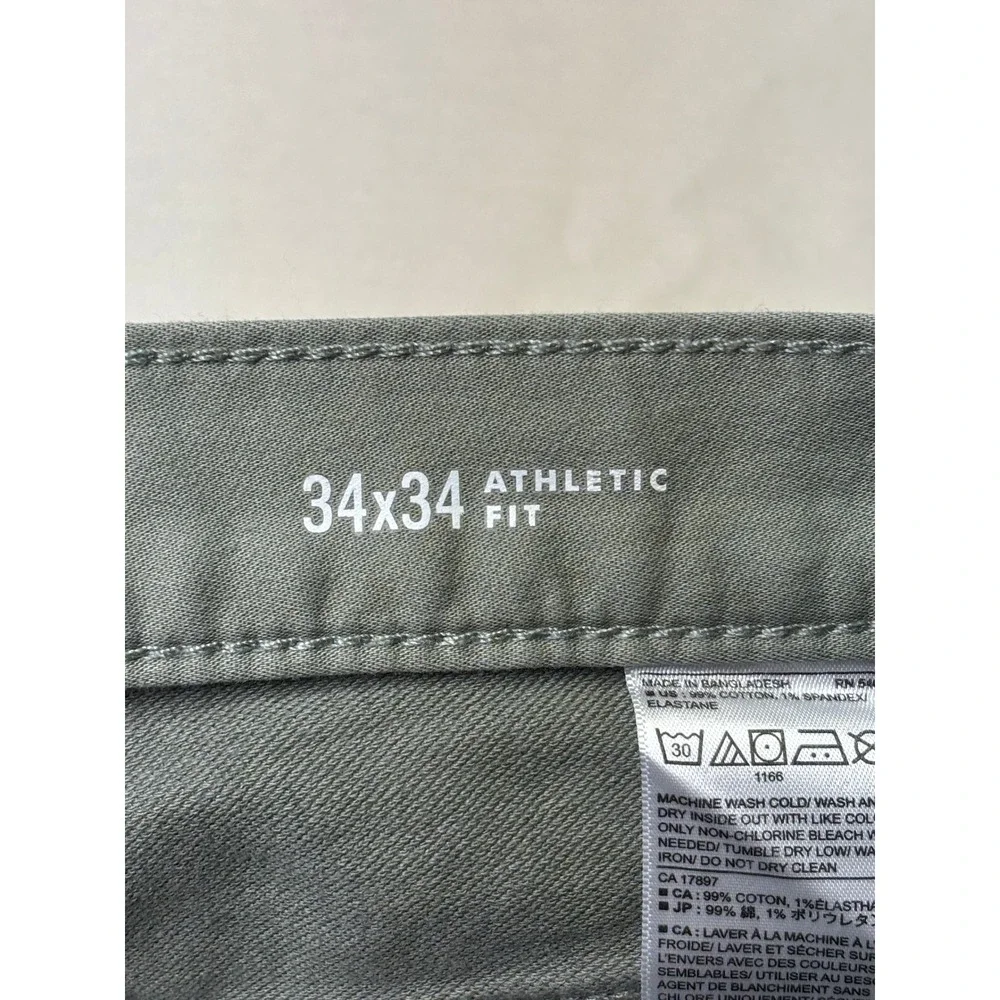 NWT Banana Republic Travel‎ Jean Mens 34x32 Athletic Fit Soft Sage Green 599223